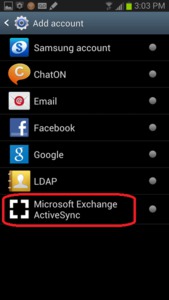 Samsung Galaxy Note 2 - Exchange ActiveSync