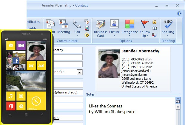 Synchronisieren Sie Lumia mit Outlook