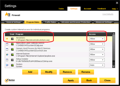 Norton 360 Firewall Configuration - Verify