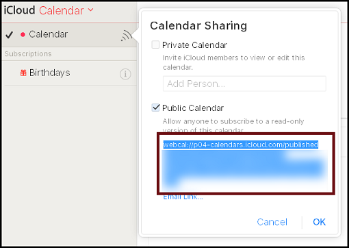 how to open icloud calendar in outlook