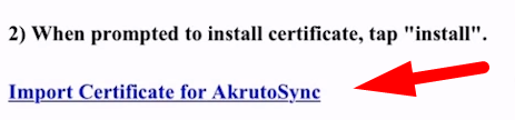 Import SSL certificate