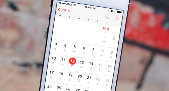 iPhone calendar