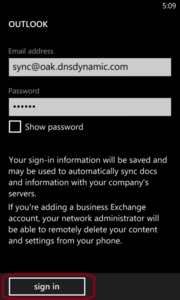 Nokia Lumia - Email Address