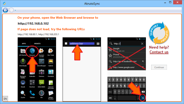 SSL certificate import when setting up Android device to sync over Wi-Fi